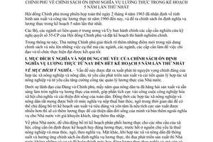 Thông tư 32-TTg hướng dẫn Nghị quyết 55-CP chính sách ổn định nghĩa vụ lương thực  kế hoạch 5 năm lần thứ nhất