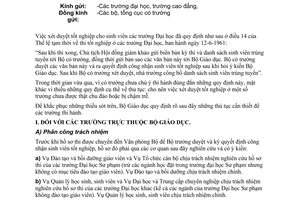 Thông tư 36-TT thủ tục xét duyệt tốt nghiệp trường Đại học