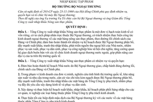 Quyết định 385-BNT-TCCB nhiệm vụ, quyền hạn tổ chức bộ máy Tổng Công ty xuất nhập khẩu Tạp phẩm