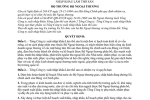 Quyết định 387-BNT-QĐ nhiệm vụ, quyền hạn tổ chức bộ máy Tổng Công ty xuất nhập khẩu Lâm thổ sản