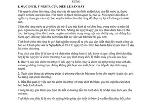 Thông tư 40-LN giải thích hướng dẫn điều lệ tạm thời săn bắt chim thú rừng