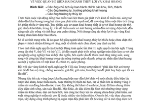 Thông tư liên bộ 22-TL-KH quan hệ hai ngành Thủy lợi Khai hoang