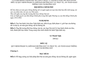 Nghị định 120-CP Điều lệ quy định phạm vi, giới hạn đường sắt và trật tự, an toàn giao thông vận tải đường sắt