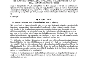 Thông tư 149-KHH-TT hướng dẫn điều lệ tạm thời nghiên cứu xây dựng xét duyệt quản lý tiêu chuẩn kỹ thuật sản phẩm công  nông nghiệp