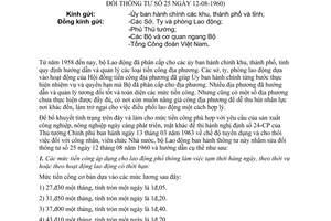 Thông tư 10-LĐ-TT hướng dẫn mức tiền công địa phương sửa đổi Thông tư 25