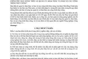 Thông tư 31-TL hướng dẫn Nghị định 141-CP Điều lệ quản lý khai thác bảo vệ công trình thủy nông