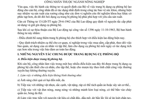 Thông tư 08-NN-TT quy định chế độ trang bị dụng cụ phòng hộ lao động cán bộ, công nhân ngành nông nghiệp