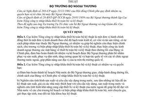 Quyết định 603-BNT-TCCB thành lập Cục kiêm Tổng công ty nhập khẩu thiết bị toàn bộ và kỹ thuật