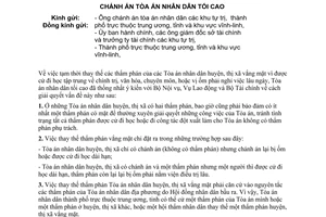 Thông tư 781-TC tạm thời thay thế thẩm phán vắng mặt