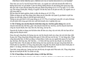 Thông tư 75-TTg-TN bổ sung cách hạch toán khoản chi phí phát sinh sản xuất kinh doanh xí nghiệp