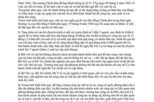 Thông tư 85-TTg-NC bổ sung chế độ đãi ngộ cán bộ xã