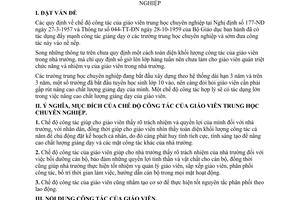 Thông tư 49-TT chế độ công tác giáo viên trường trung học chuyên nghiệp