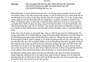 Chỉ thị 23-TC-CB củng cố tăng cường Phòng Bưu điện truyền thanh huyện