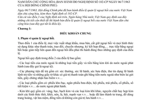 Thông tư 634-CNH-H-25 điều lệ quản lý ngoại hối nước Việt Nam dân chủ cộng hòa hướng dẫn Nghị định 102-CP