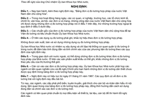 Nghị định 186-CP bảng đơn vị đo lường hợp pháp của nước Việt Nam dân chủ cộng hòa