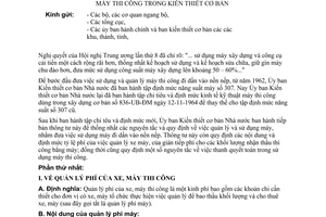 Thông tư 965-UB-ĐM quy định định mức tỷ lệ nguyên tắc quản lý sử dụng máy thi công kiến thiết cơ bản
