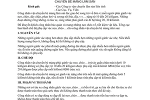 Thông tư 3-LN-LĐTL chế độ phụ cấp gánh vác neo chèo công nhân vận chuyển bè mảng lâm sản