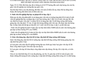 Thông tư 20/TT bổ sung cách xếp lương theo dõi giáo viên ngành giáo dục