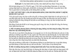 Thông tư 14-NV hướng dẫn Thông tư 51-TTg/NC tăng cường chấp hành chính sách chế độ thương bệnh binh gia đình liệt sĩ