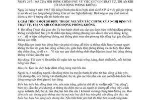 Thông tư 42-VP giữ gìn trật tự, trị an có báo động phòng không hướng dẫn Nghị định 83-CP