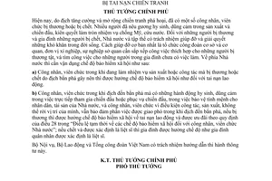 Thông tư 120-TTg/NC vận dụng chế độ bảo hiểm xã hội công nhân, viên chức tai nạn chiến tranh