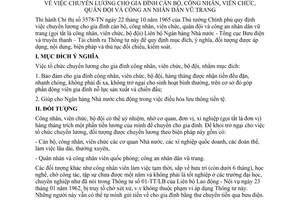 Thông tư liên bộ 10-TT/LB-NH-BĐ-TC chuyển lương gia đình cán bộ, công nhân, viên chức, quân đội và công an nhân dân vũ trang