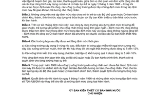 Quyết định 726-UB/ĐM  tập định mức lao động thủ công