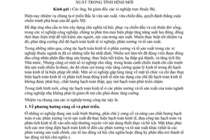 Chỉ thị 203-CNH/CT đẩy mạnh công tác hạch toán kinh tế phân xưởng tổ sản xuất tình hình mới