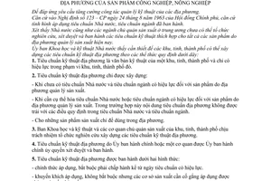 Thông tư 488-KHKT/TT xây dựng xét duyệt ban hành quản lý tiêu chuẩn kỹ thuật địa phương sản phẩm công nông nghiệp