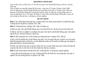 Quyết định 127-CP mở trường đại học sư phạm miền núi