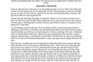 Chỉ thị 153-CP đẩy mạnh công tác mẫu giáo góp phần giải phóng phụ nữ phục vụ sản xuất chiến đấu chống Mỹ cứu nước