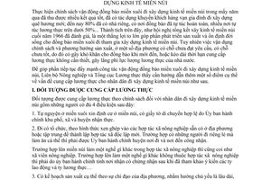 Thông tư liên bộ 03-TT/LB hướng dẫn cung cấp lương thực nhân dân xây dựng kinh tế miền núi