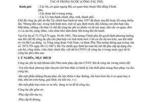 Thông tư 004-TT/HCVX quy định phụ cấp cán bộ, công nhân, viên chức công tác trong nước công tác phí