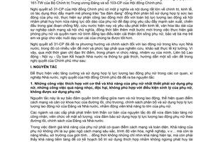 Thông tư liên bộ 04-TT/LB giải thích hướng dẫn tăng cường sử dụng lực lượng lao động phụ nữ cơ quan xí nghiệp Nhà nước