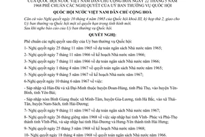 Nghị quyết Phê chuẩn các Nghị quyết Uỷ ban Thường vụ Quốc hội