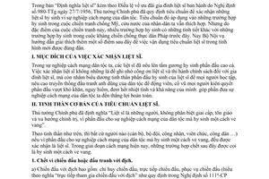 Thông tư 22-NV hướng dẫn vận dụng tiêu chuẩn liệt sĩ trong tình hình mới