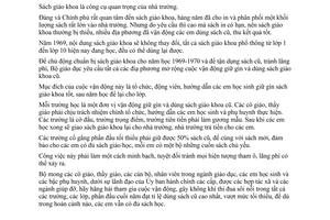 Chỉ thị 20-CTmở cuộc vận động giữ gìn dùng sách giáo khoa cũ