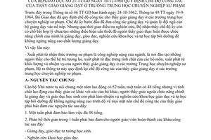 Thông tư 21/TT/GD quy định công tác thầy giáo giảng dạy trường trung học chuyên nghiệp sư phạm