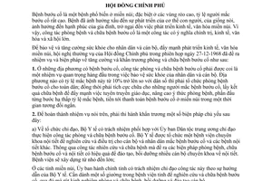 Quyết định 16-CP về công tác phòng chữa bệnh bướu cổ