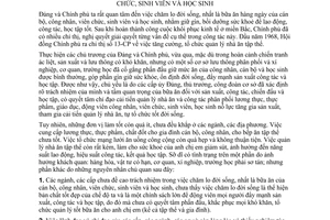 Thông tư 14-TTg/TN cải tiến tổ chức phục vụ bữa ăn cán bộ, công chức, viên chức, sinh viên học sinh