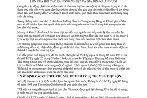 Thông tư liên bộ 400-TCTK/TN quy định phương pháp tính chỉ tiêu chủ yếu thu mua thịt lợn hợp tác xã nông nghiệp gia đình chăn nuôi