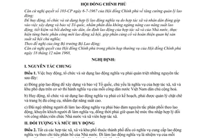 Nghị định 135-CP huy động, tổ chức và sử dụng lao động nghĩa vụ