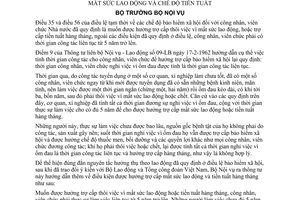 Thông tư 22-NV hướng dẫn điều kiện hưởng chế độ trợ cấp thôi việc mất sức lao động chế độ tiền tuất