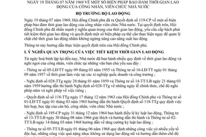 Thông tư 11-LĐ/TT biện pháp bảo đảm thời gian lao động công nhân, viên chức Nhà nước hướng dẫn Quyết định 119-CP