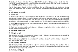 Thông tư 33-NV cấp phát chân giả, tay giả, giày chỉnh hình thương binh người bị thương hưởng chính sách