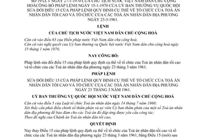 Pháp lệnh Toà án nhân dân tối cao Toà án nhân dân địa phương 1970 sửa đổi 19/LCT