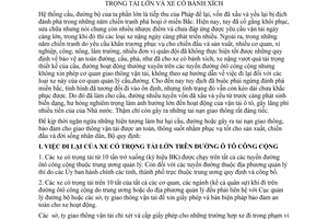 Thông tư 02-TT/PC quy định đi lại trên đường ô tô công cộng xe có trọng tải lớn bánh xích