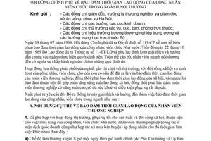 Chỉ thị 06-NT hướng dẫn thi hành Quyết định 119-CP bảo đảm thời gian lao động công nhân viên chức ngành nội thương
