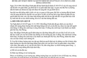 Thông tư 03-NV bổ sung chế độ trợ cấp con liệt sĩ bố mẹ liệt sĩ hướng dẫn Quyết định 185-CP