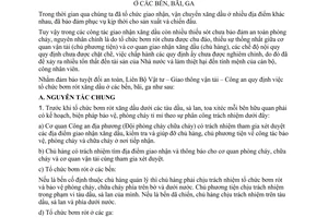 Thông tư liên bộ 670-TT/LB quy định bảo vệ phòng chữa cháy khi bơm xăng dầu bến, bãi, ga